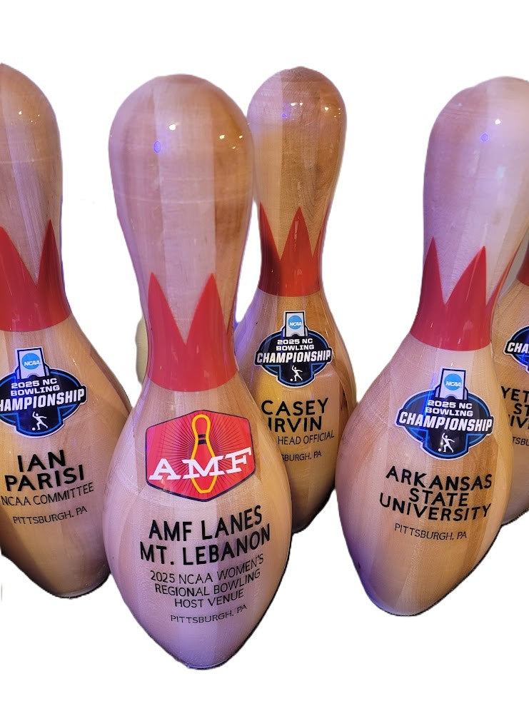 Custom Wood Grain Bowling Pins