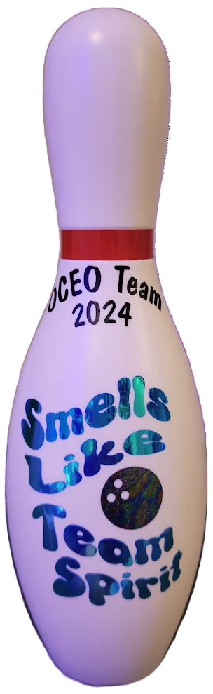Personalized league bowling pin 