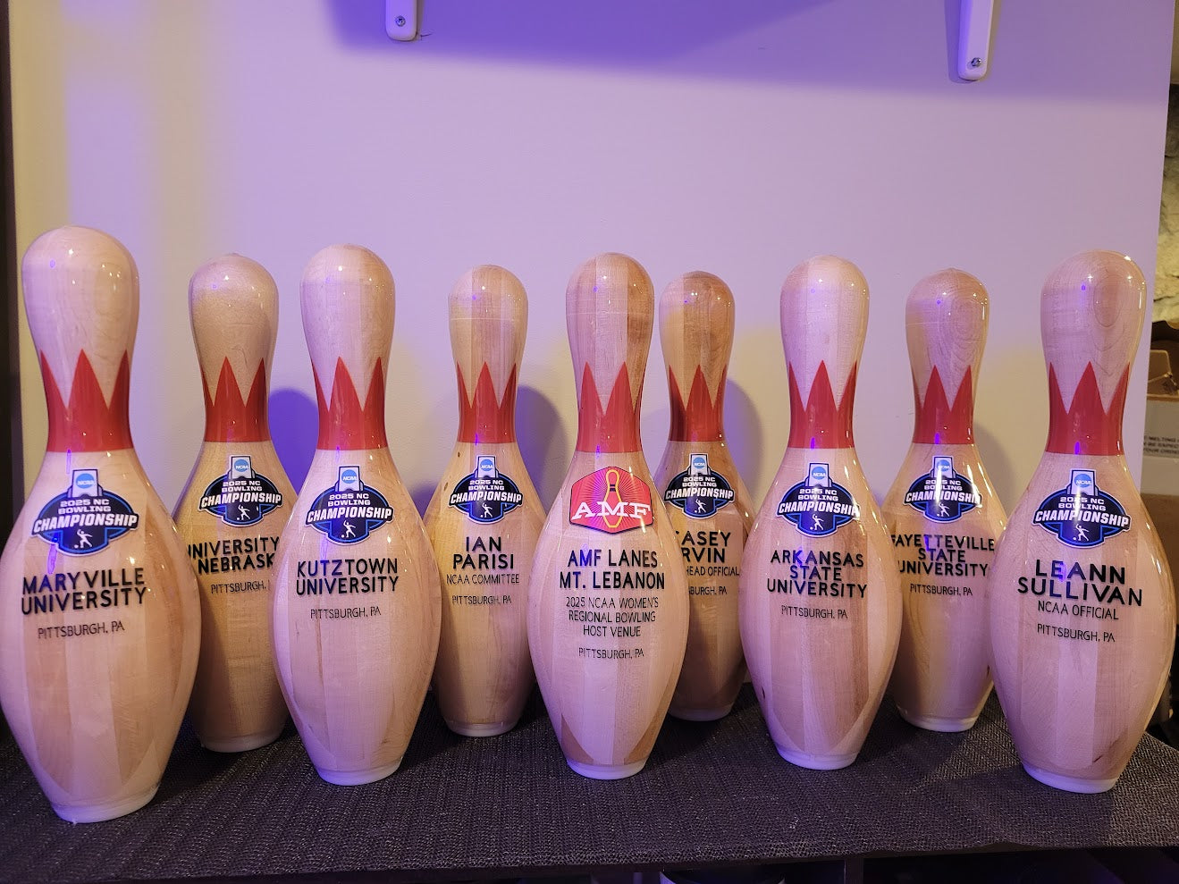 Custom Wood Grain Bowling Pins