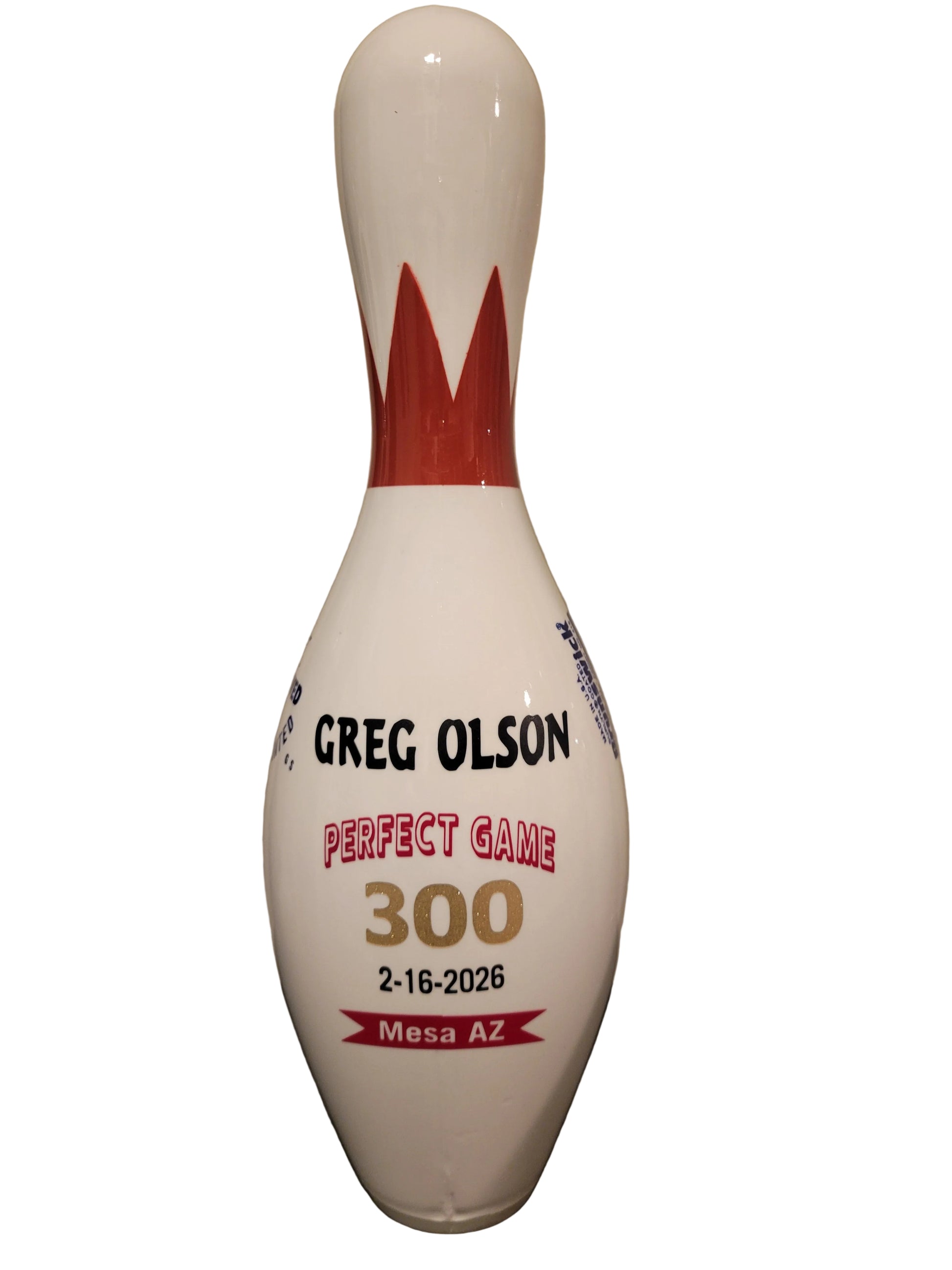 Perfect game bowling pin
