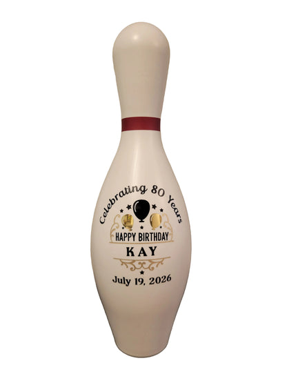 80th birthday bowling pin
