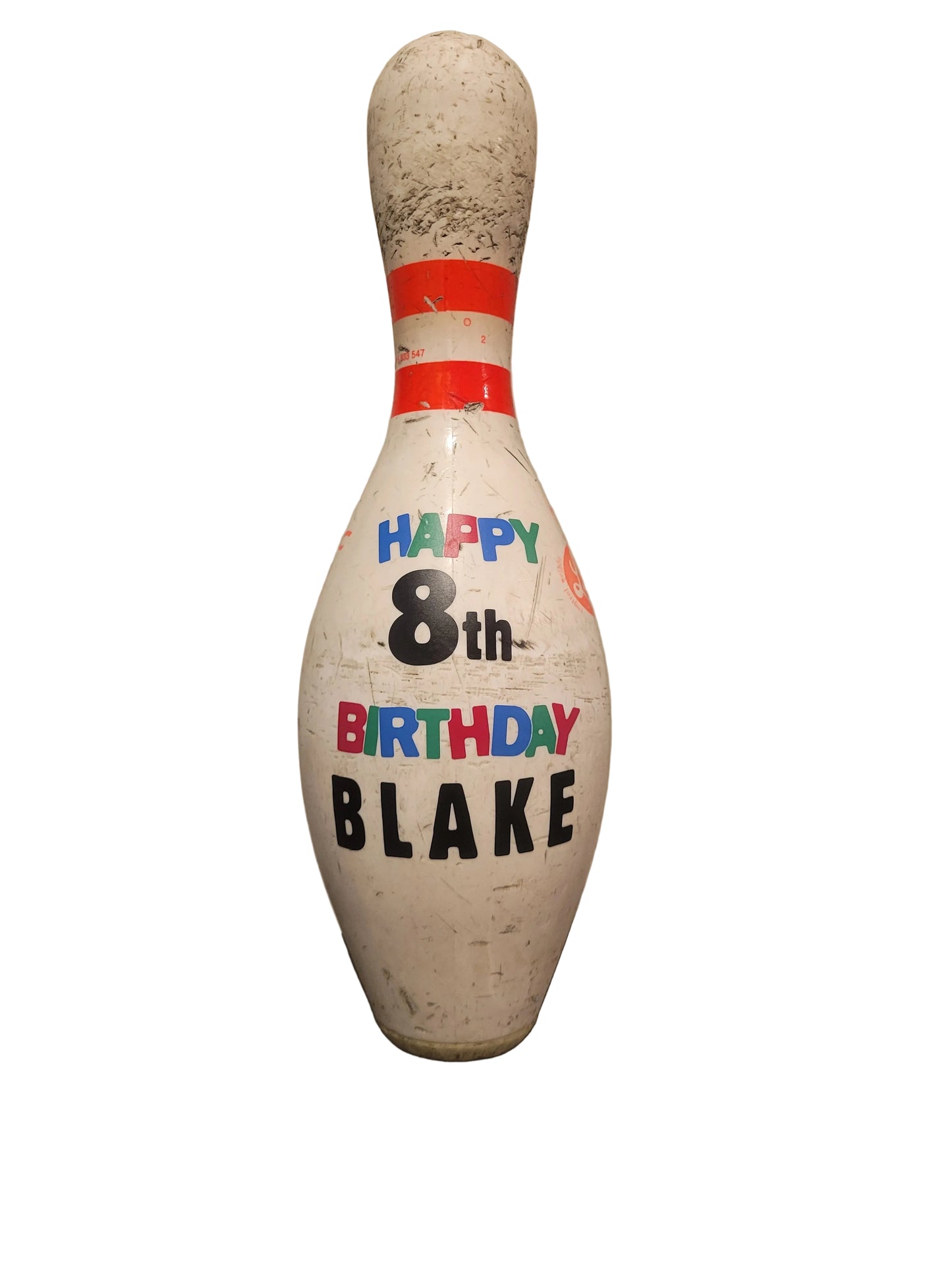 Happy birthday bowling pin