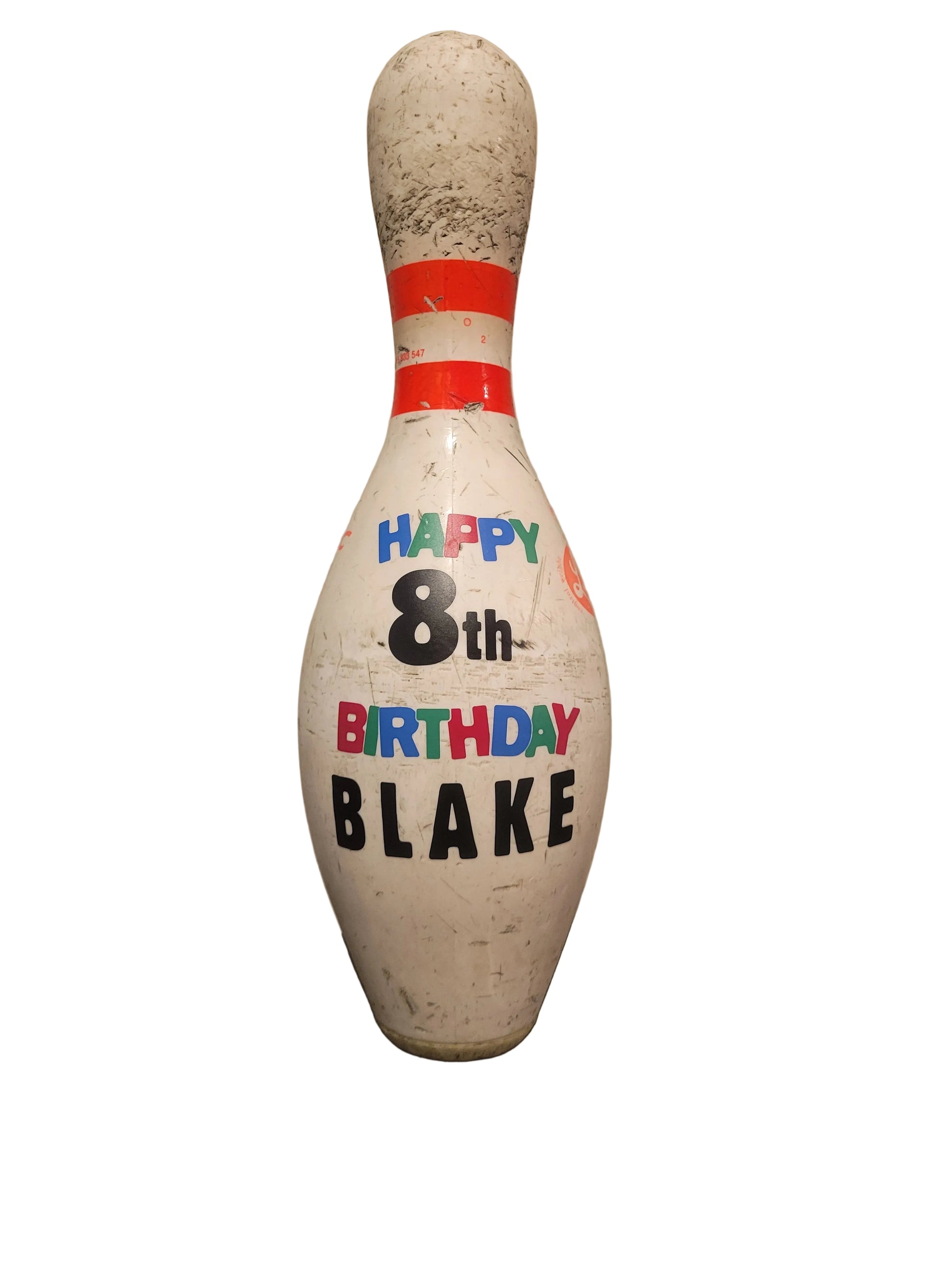 Happy birthday bowling pin